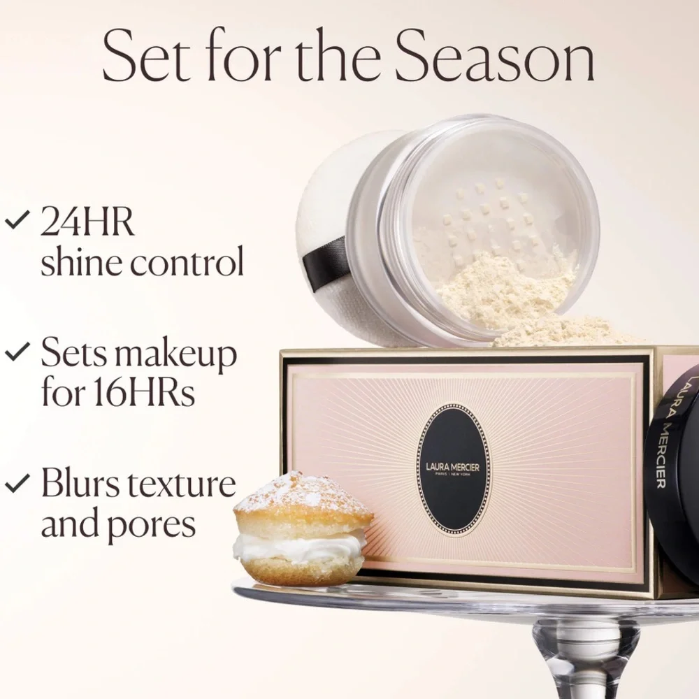Laura Mercier Translucent Indulgent Icons Loose Setting Powder & Puff
